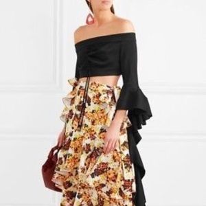 Ellery High Noon Frill Top Black US 0/2 NWT